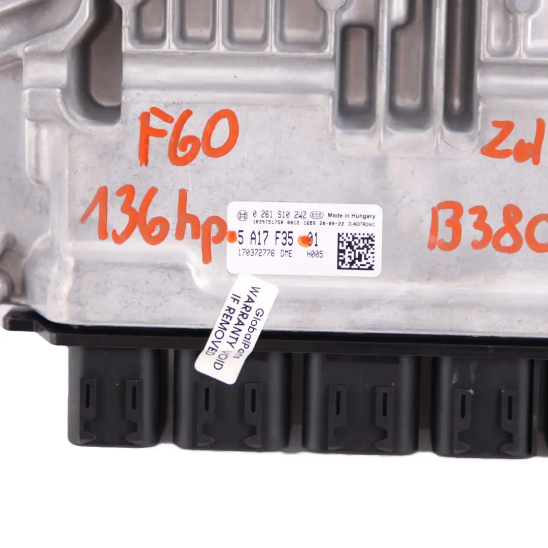 B38C 136HP ECU Kit DME + BDC LR01 + Key Steptronic to Mini Cooper F60 LCI with Part number 5A17F35 Mini Cooper F60 LCI B38C 136HP ECU Kit DME + BDC LR01 + Key Steptronic - SKU 5A17F35-1 - Part number 5A17F35