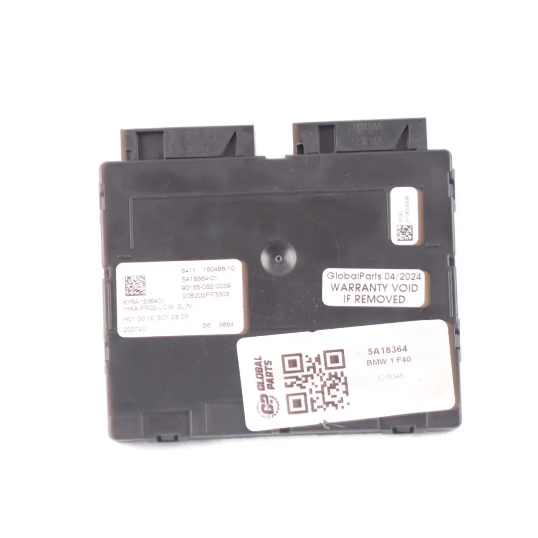 BMW F40 Heater Air Conditioning System Control Unit Module ECU - SKU 5A18364 - Part number 5A18364