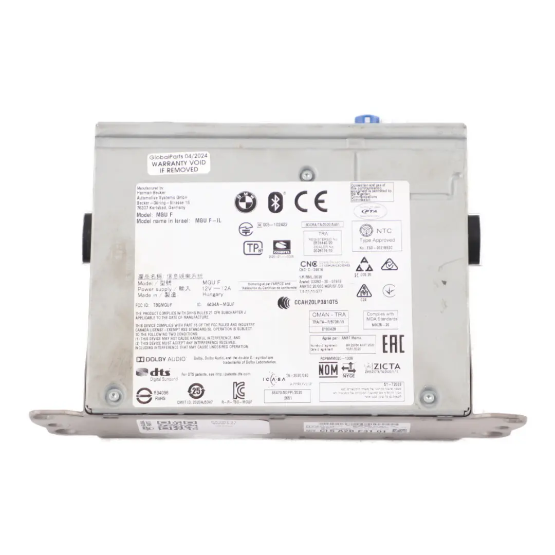  Head Unit BMW F40 Radio Player Navigation Control Module Harman Becker - SKU 5A2BF31 - Part number 5A2BF31
