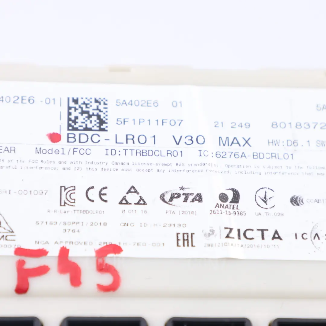 ECU Body Domain Controller BDC Steuergeräte-Modul für BMW F45 F46 F48 mit Teilenummer 5A402E6 BMW F45 F46 F48 ECU Body Domain Controller BDC Steuergeräte-Modul - SKU 5A402E6 - Teilenummer 5A402E6