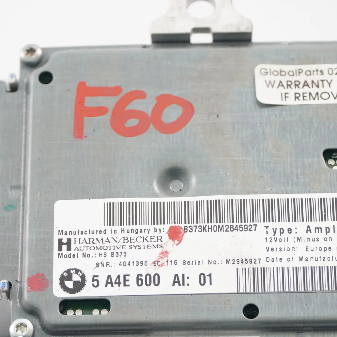 Amplificador Audio Equipo Hifi Diseño Sonido Activo para Mini Countryman F60 con número de pieza 5A4E600 Mini Countryman F60 Amplificador Audio Equipo Hifi Diseño Sonido Activo - SKU 5A4E600 - Número de pieza 5A4E600