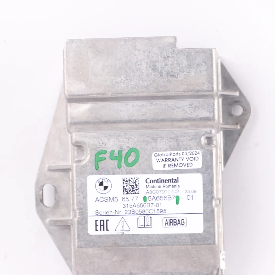 BMW F40 ACSM5 Unidad Control Aire ECU Módulo Control - SKU 5A656B7 - Número de pieza 5A656B7