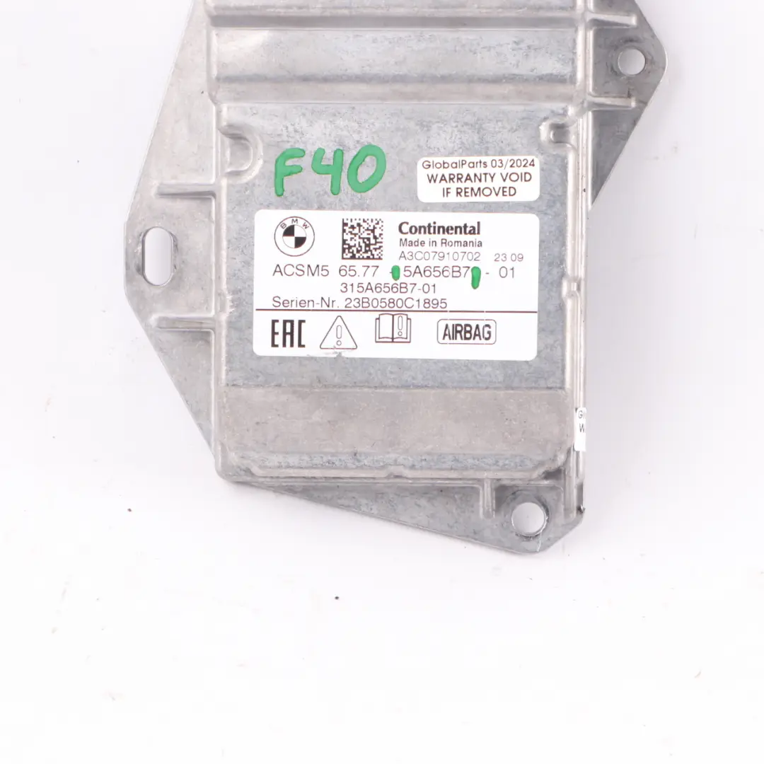 BMW F40 ACSM5 Control Unit Air Module ECU Control Module - SKU 5A656B7 - Part number 5A656B7