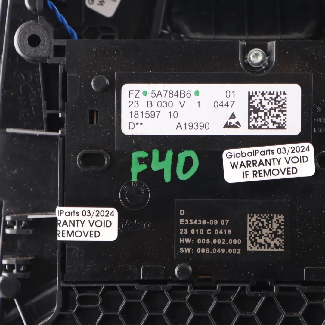 BMW F13 Panel Przełącznik Lampka Podsufitki Czarny - SKU 9232055 - Numer Części 9232055