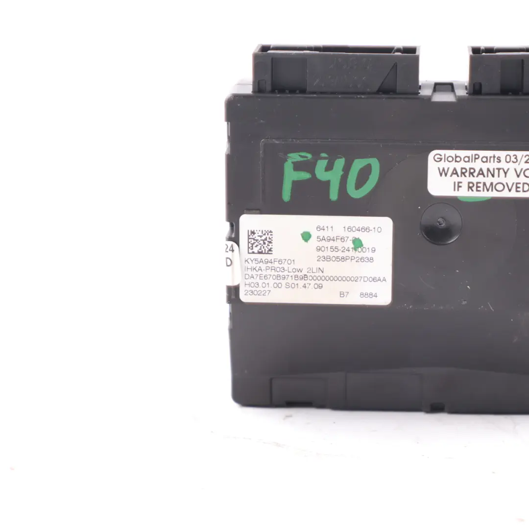 Heater Air Conditioning System Control Unit Module ECU to BMW F40 with Part number 5A94F67 BMW F40 Heater Air Conditioning System Control Unit Module ECU - SKU 5A94F67 - Part number 5A94F67