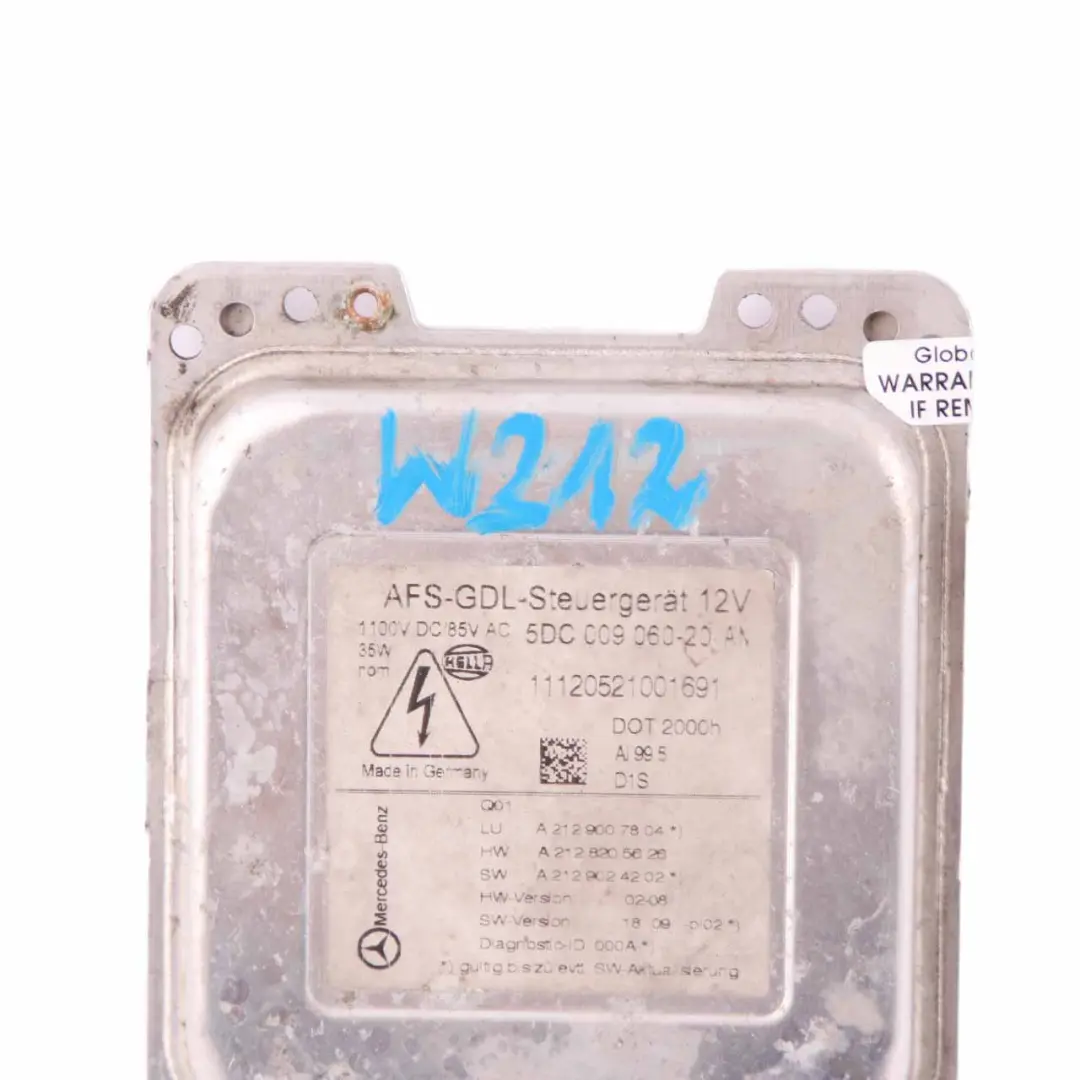 Unità di controllo Xenon Modulo reattore fari Hella per Mercedes W212 con numero di parte A2129007804 Mercedes W212 Unità di controllo Xenon Modulo reattore fari Hella - SKU A2129007804 - Numero di parte A2129007804