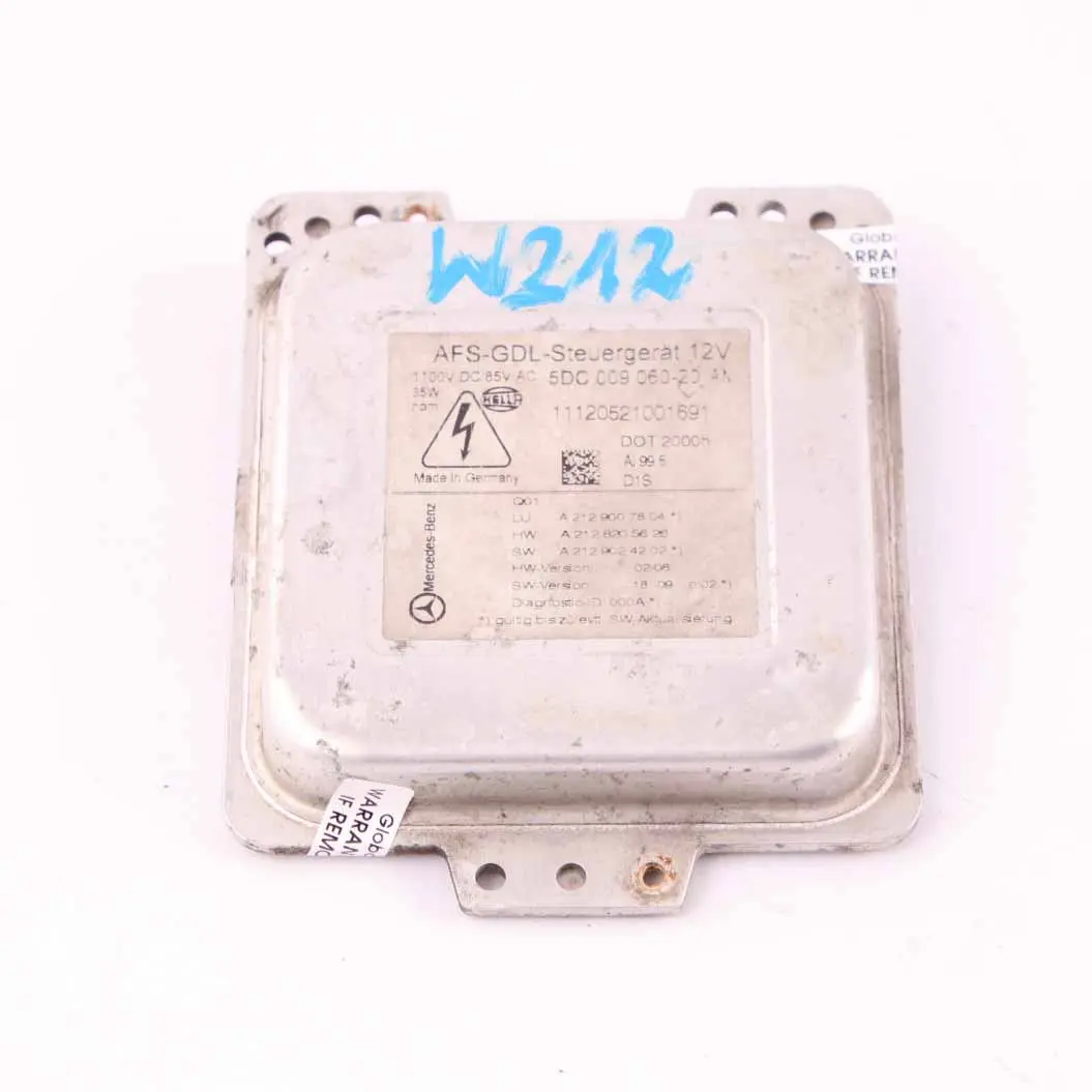 Unité de commande au xénon Module de ballast de phare Hella Mercedes W212 - SKU A2129007804 - Numéro de pièce A2129007804
