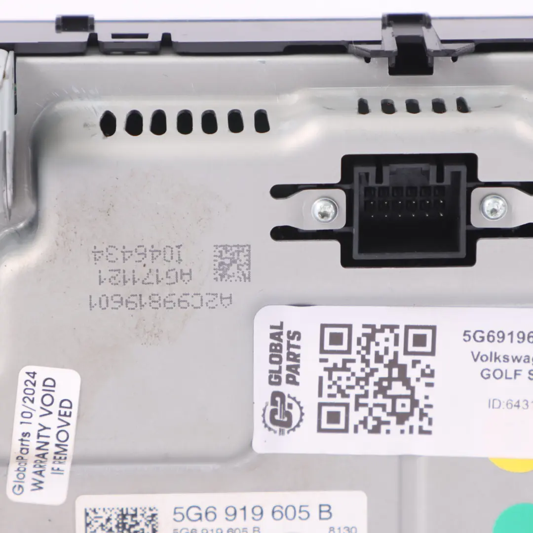 Volkswagen Golf Sportsvan Écran d'affichage radio Sat Nav multimédia - SKU 5G6919605B - Numéro de pièce 5G6919605B