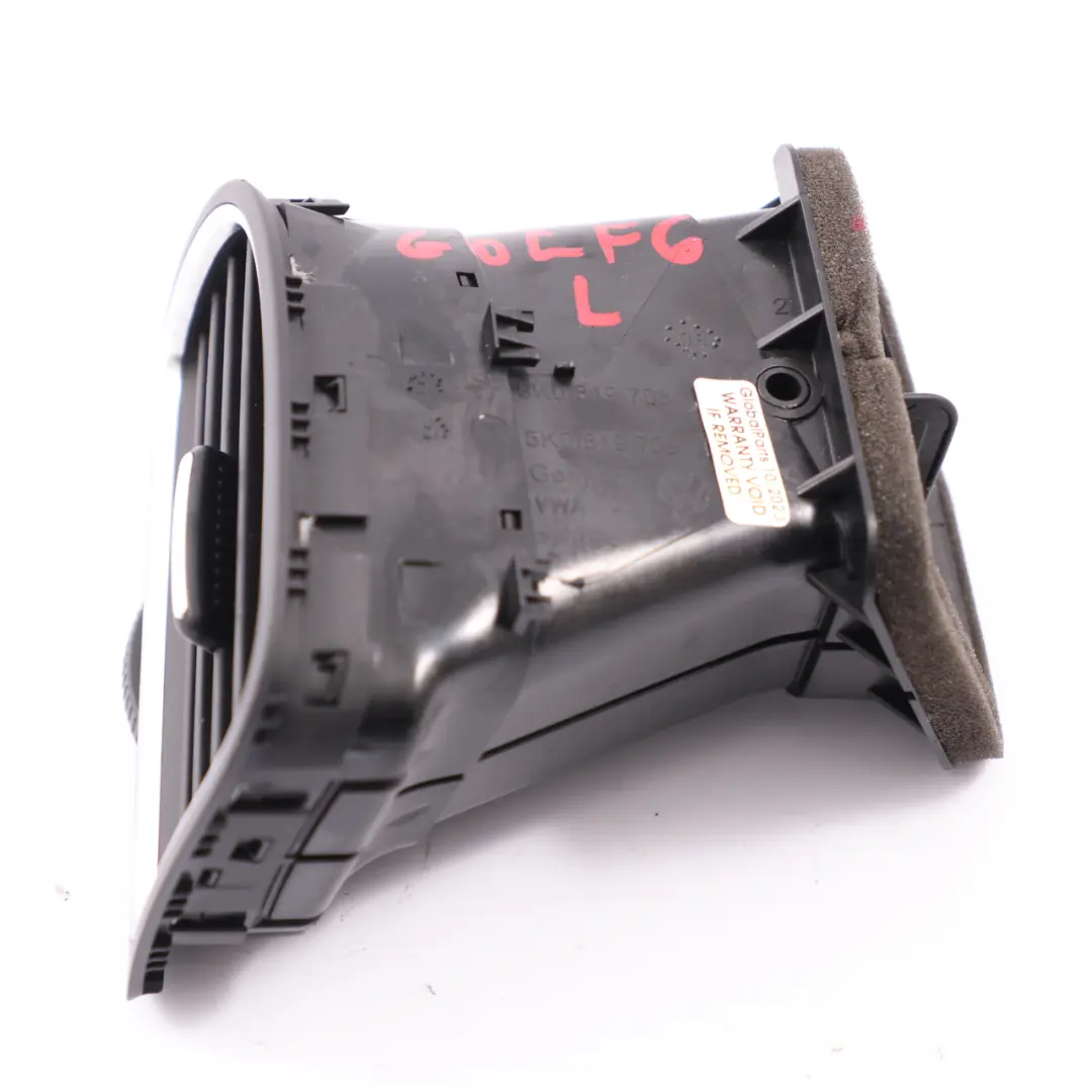 Purgador Aire Salpicadero Boquilla Izquierda para VW Volkswagen Golf 6 con número de pieza 5K0819703 VW Volkswagen Golf 6 Purgador Aire Salpicadero Boquilla Izquierda - SKU 5K0819703 - Número de pieza 5K0819703