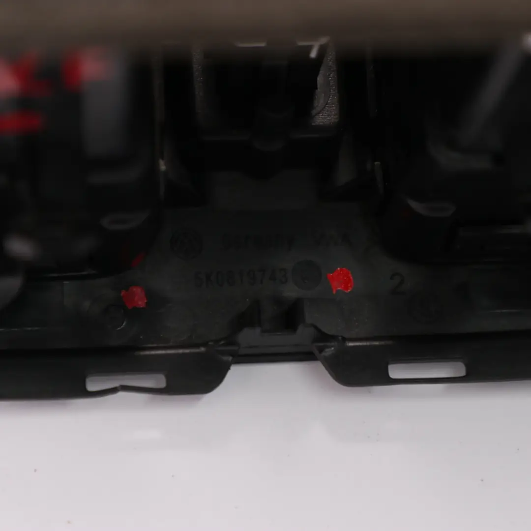 VW Volkswagen Golf 6 Air Vent Dashboard Dash Centre Nozzle Hazard - SKU 5K0819743 - Part number 5K0819743