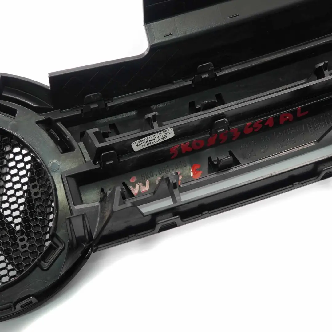 VW Golf VI Capot Bonnet Grille Cache-radiateur Panneau garniture 5K0853653 - SKU 5K0853651AL - Numéro de pièce 5K0853651AL
