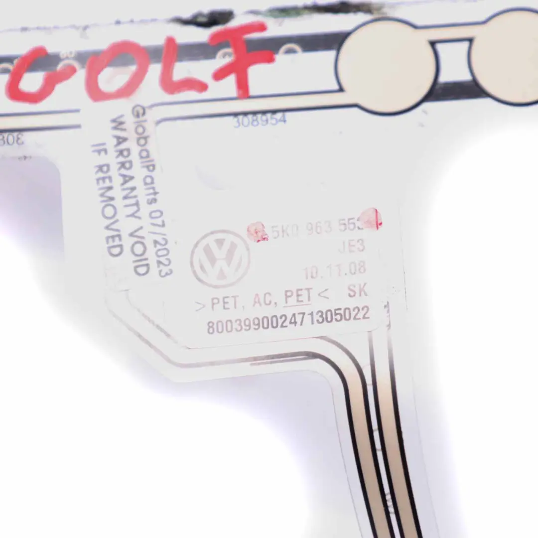 Czujnik Mata Zajętości Fotela Pasażera Przednia Przód do VW Golf V o numerze 5K0963553 VW Golf V Czujnik Mata Zajętości Fotela Pasażera Przednia Przód - SKU 5K0963553 - Numer Części 5K0963553