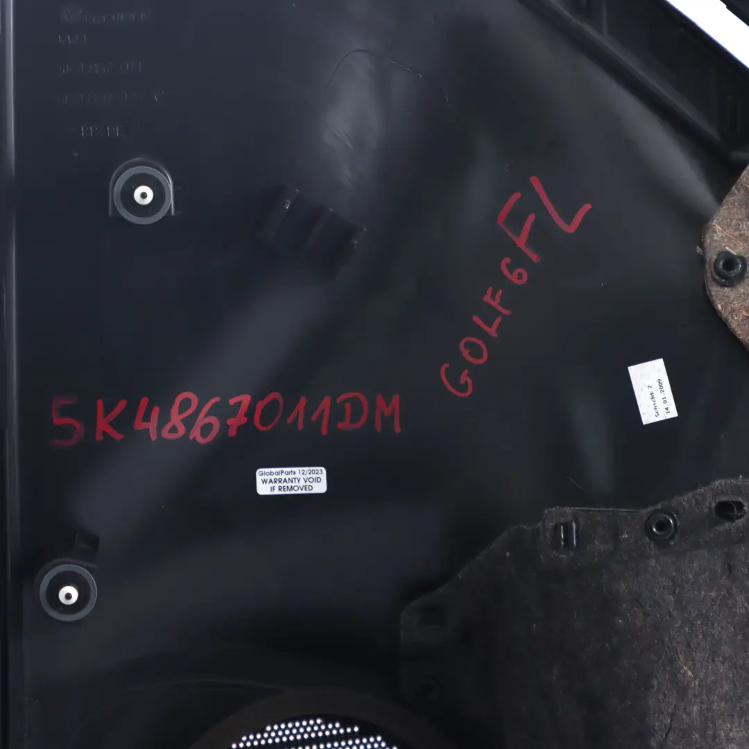 Tür Karte vorne links Panel Verkleidung 5K4867011 für Volkswagen VW Golf VI mit Teilenummer 5K4867011DM Volkswagen VW Golf VI Tür Karte vorne links Panel Verkleidung 5K4867011 - SKU 5K4867011DM - Teilenummer 5K4867011DM