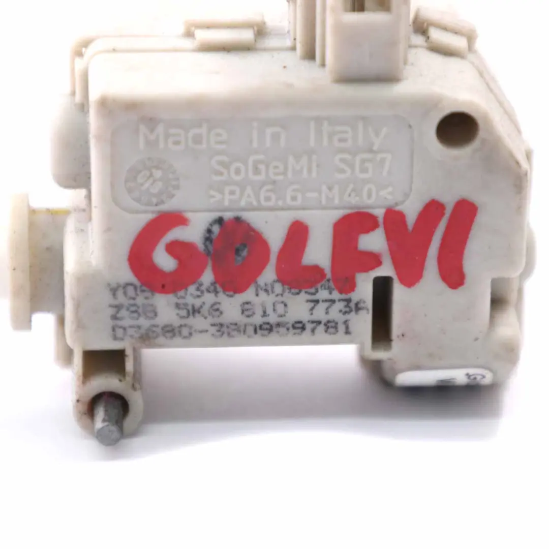 VW Golf MK6 Fuel Flap Solenoid Actuator Motor - SKU 5K6810773A - Part number 5K6810773A