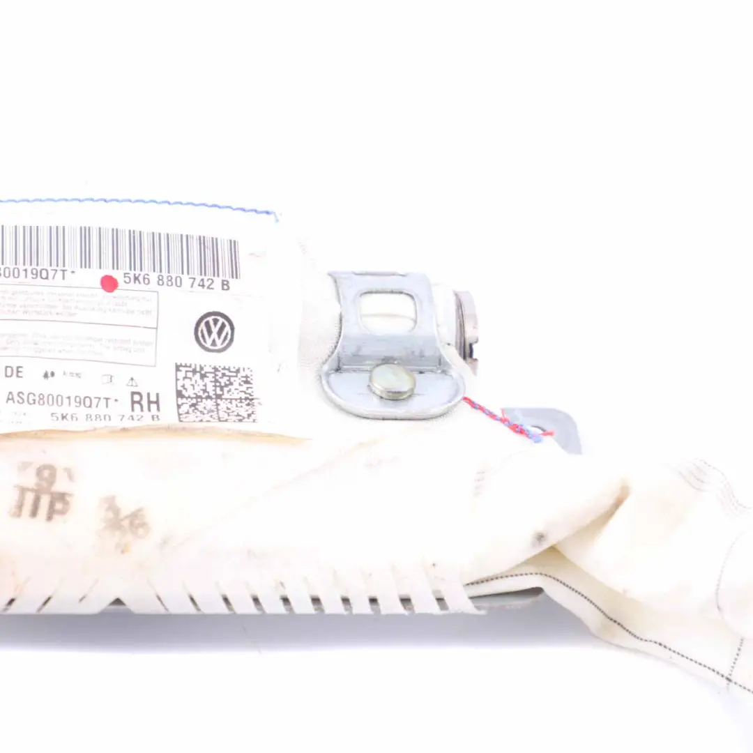 VW Volkswagen Golf 6 Poduszka Powietrzna Kurtyna Prawa - SKU 5K6880742B - Numer Części 5K6880742B