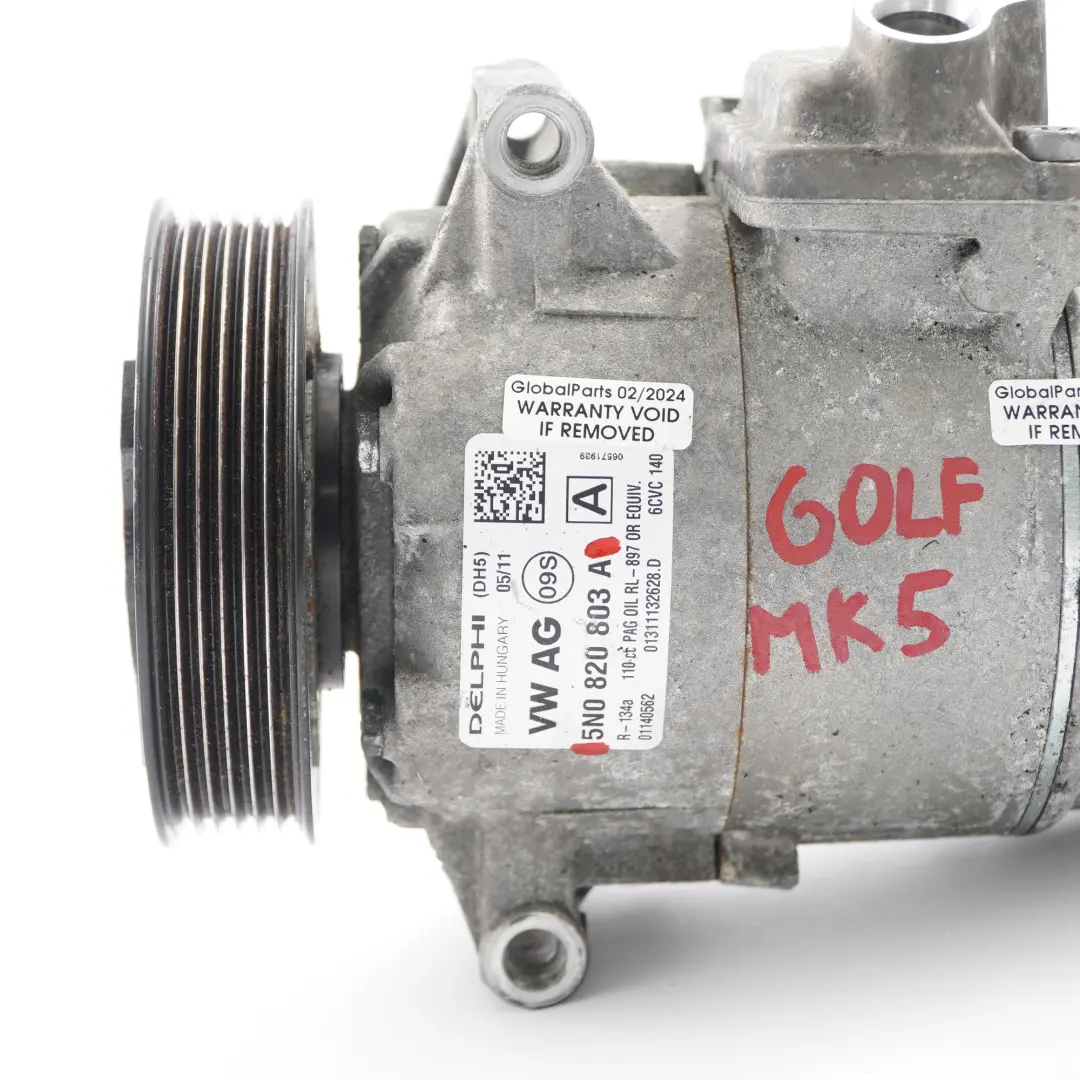 Con Conditioning Compressor A/C Pump to Audi Volkswagen Seat Skoda Air with Part number 5N0820803A Audi Volkswagen Seat Skoda Air Con Conditioning Compressor A/C Pump - SKU 5N0820803A - Part number 5N0820803A