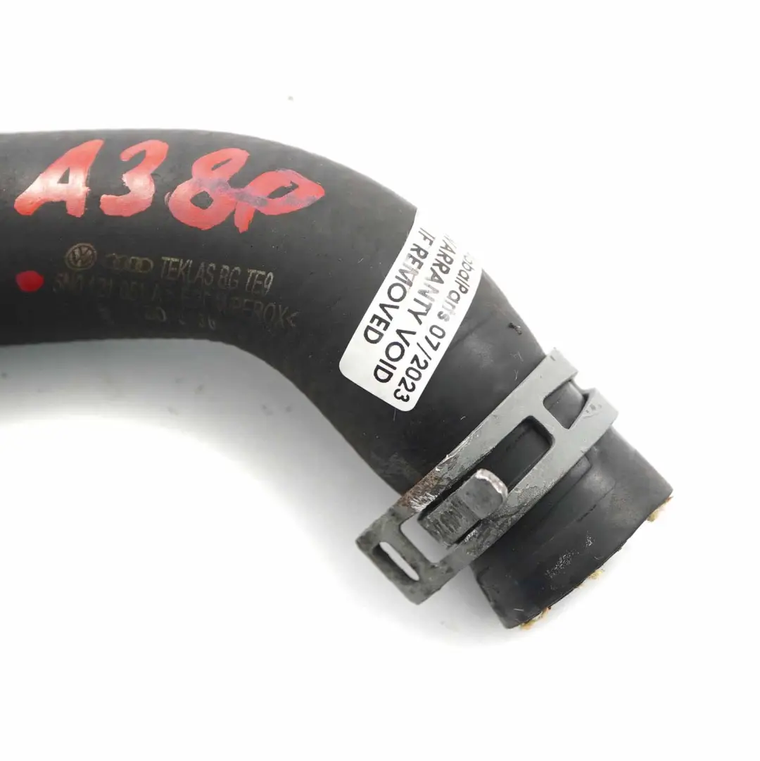 Audi A3 8P 2.0 TDI Water Hose Radiator Coolant Pipe Line - SKU 5N0921051A - Part number 5N0921051A