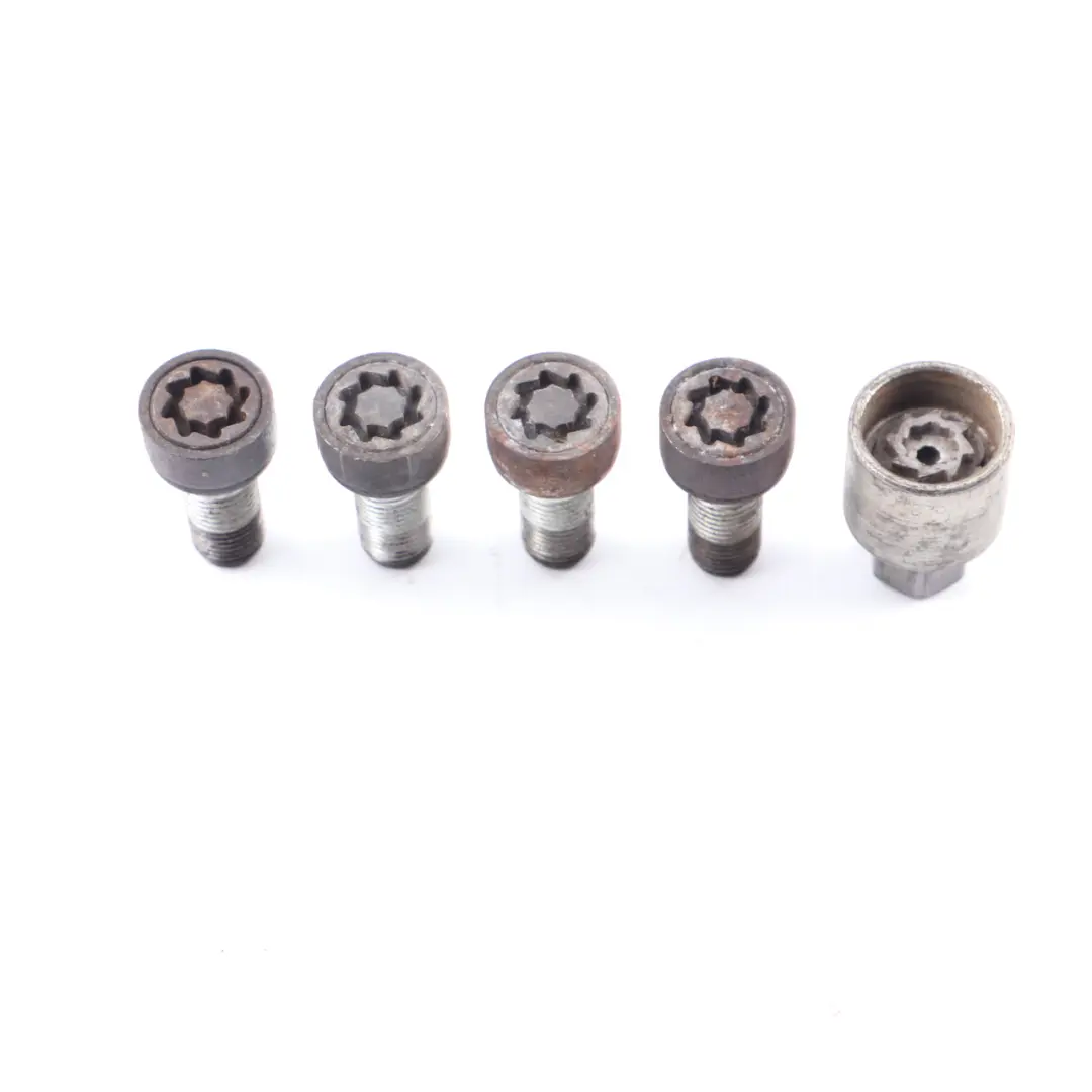 VW Polo Mk5 Golf Mk7 Locking Wheel Bolt Locks Nut Set M14X1,5x27,5 - SKU 5Q0698137 - Part number 5Q0698137