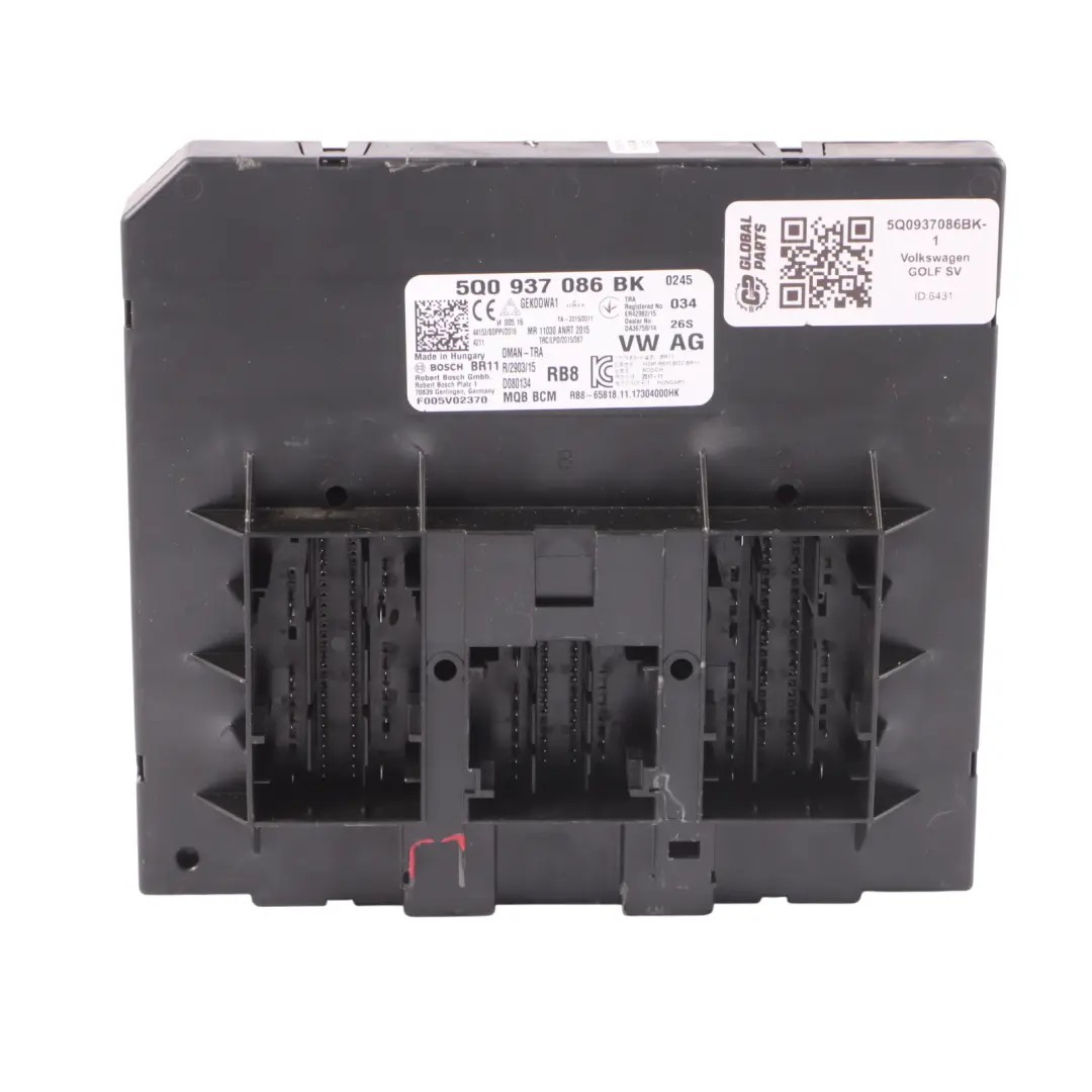 Body Control Comfort Unit Module BCM Unit 5Q0937086BK to Volkswagen Golf Sportsvan with Part number 5Q0937086BK-1 Volkswagen Golf Sportsvan Body Control Comfort Unit Module BCM Unit 5Q0937086BK - SKU 5Q0937086BK-1 - Part number 5Q0937086BK-1