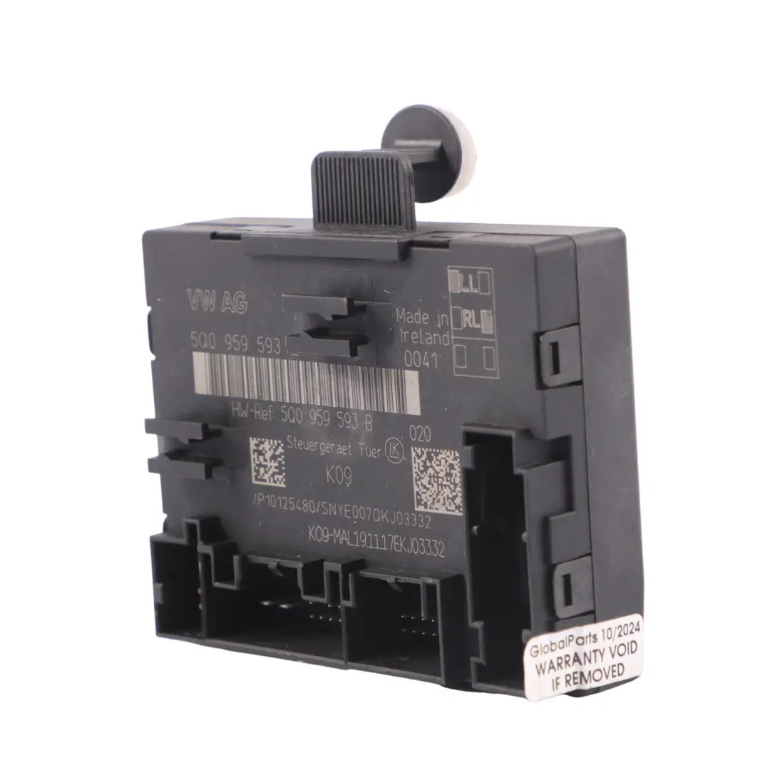 Vordere Fahrerseite Türsteuerungsmodul für Volkswagen Golf Sportsvan mit Teilenummer 5Q0959593E Volkswagen Golf Sportsvan Vordere Fahrerseite Türsteuerungsmodul - SKU 5Q0959593E - Teilenummer 5Q0959593E
