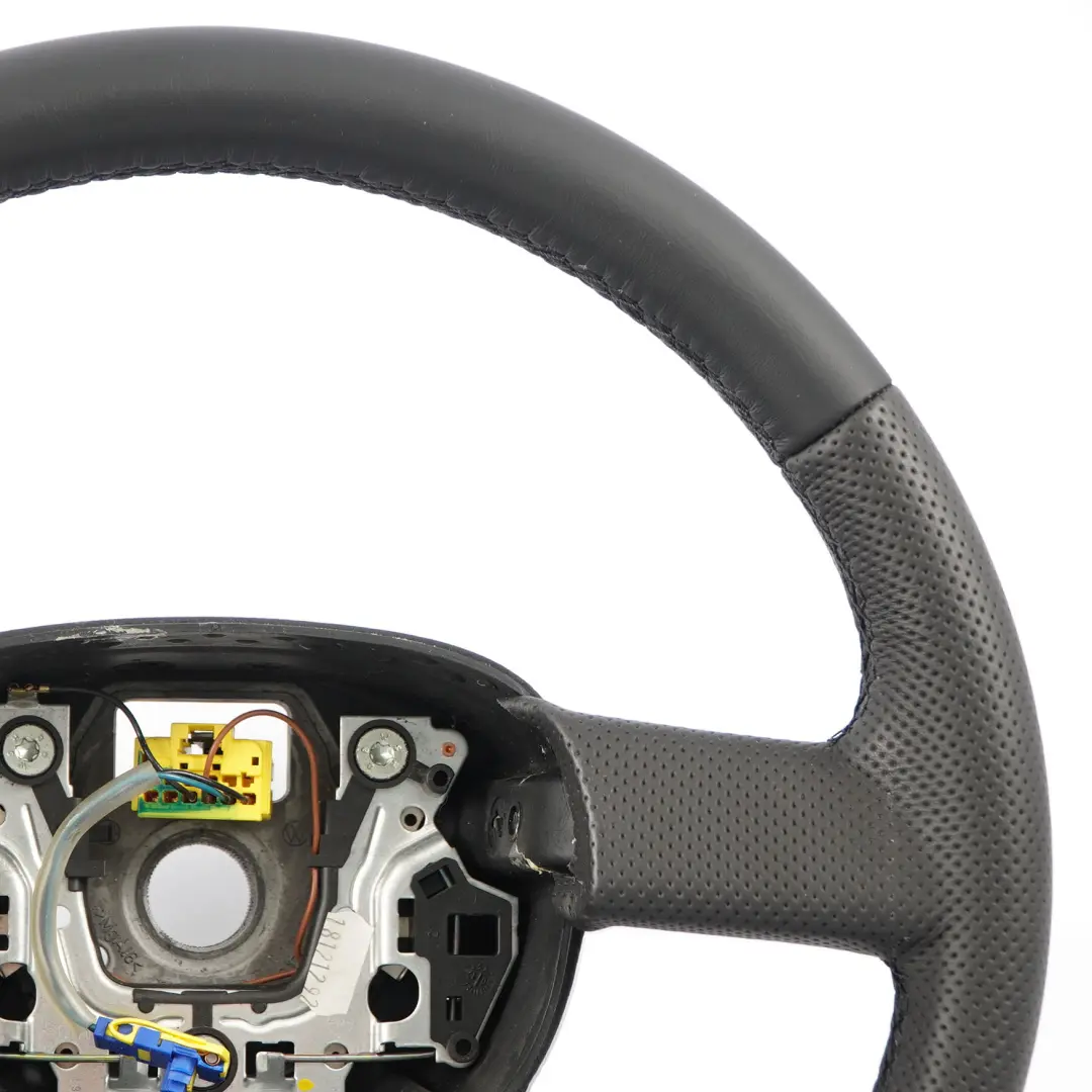 VW Volkswagen Polo IV 9N NEW Black Leather Steering Wheel - SKU 600419091C-1 - Part number 600419091C
