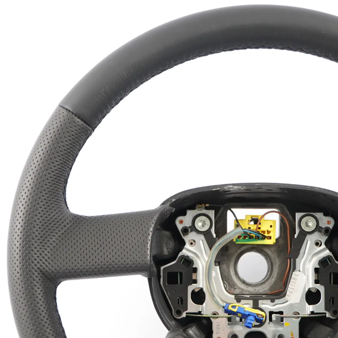 VW Volkswagen Polo IV 9N NEW Black Leather Steering Wheel - SKU 600419091C-1 - Part number 600419091C