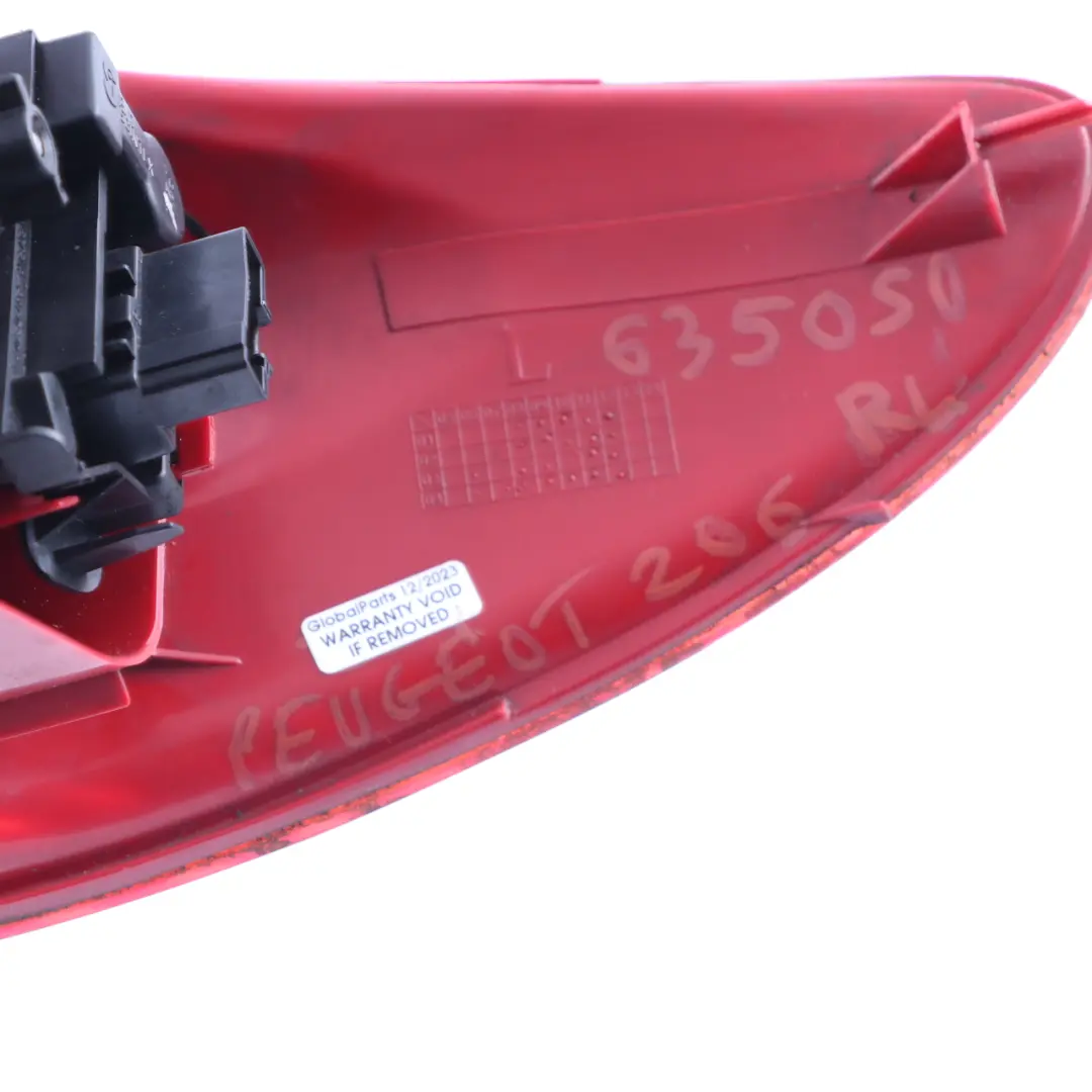 Lamp Left N/S Tail Light Side Panel Taillight to Peugeot 206 Rear with Part number 635050 Peugeot 206 Rear Lamp Left N/S Tail Light Side Panel Taillight - SKU 635050 - Part number 635050