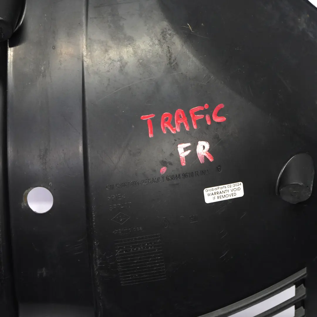Renault Trafic 3 Vivaro B Radkasten vorne rechts Abdeckung Gehäuse Vorderteil - SKU 638449610R - Teilenummer 638449610R