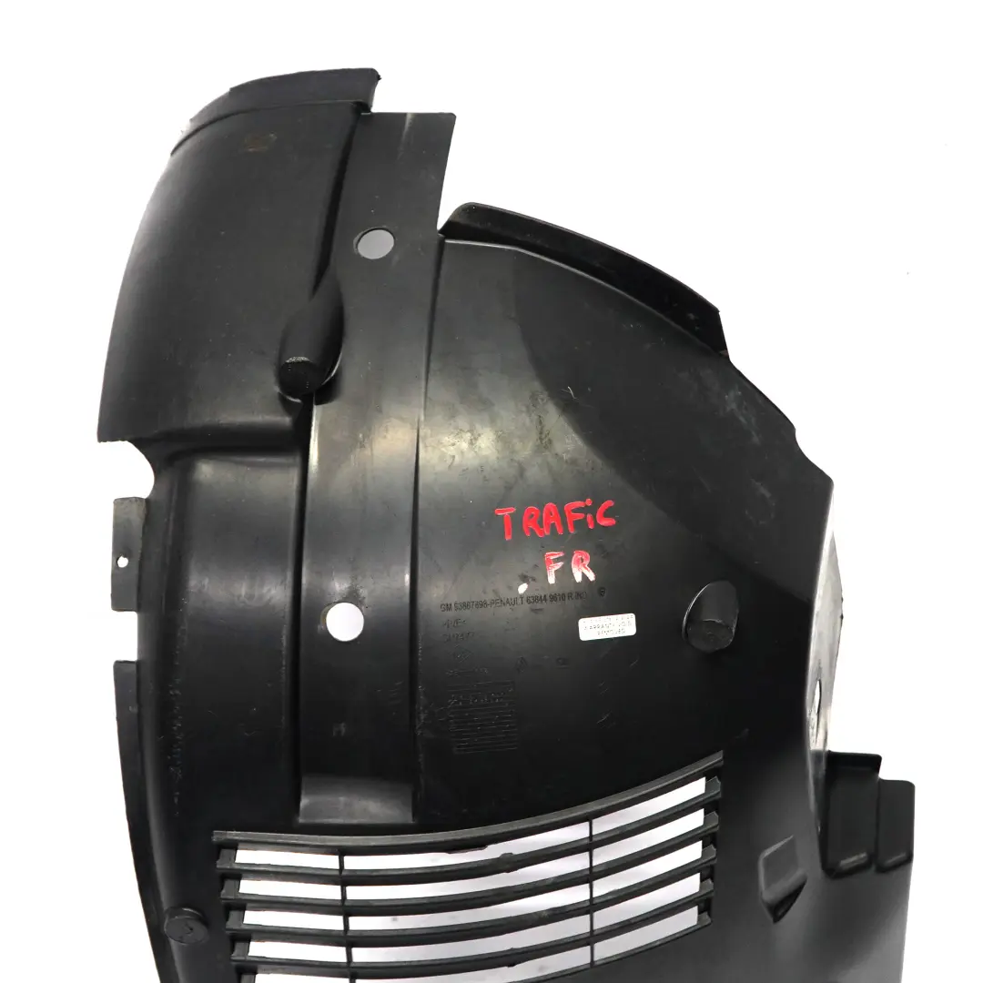 Arch Front Right O/S Cover Housing Front Section to Renault Trafic 3 Vivaro B Wheel with Part number 638449610R Renault Trafic 3 Vivaro B Wheel Arch Front Right O/S Cover Housing Front Section - SKU 638449610R - Part number 638449610R