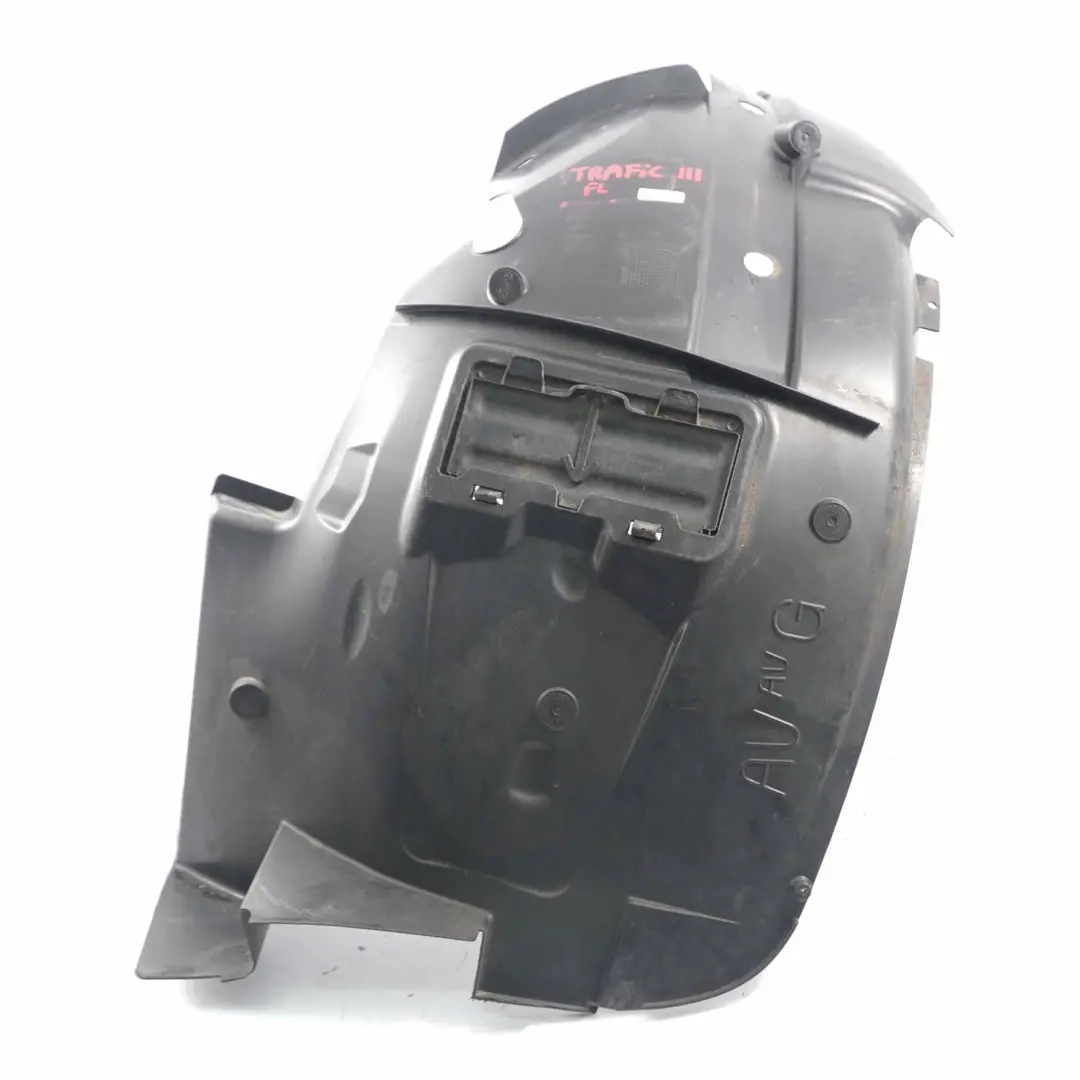 Arch Front Left N/S Cover Housing Front Section to Renault Trafic 3 Vivaro B Wheel with Part number 638450844R Renault Trafic 3 Vivaro B Wheel Arch Front Left N/S Cover Housing Front Section - SKU 638450844R - Part number 638450844R