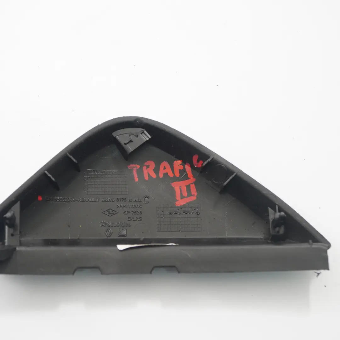 Zaślepka Błotnika Lewa do Renault Trafic 3 Vivaro B o numerze 638758176 Renault Trafic 3 Vivaro B Zaślepka Błotnika Lewa - SKU 638758176 - Numer Części 638758176