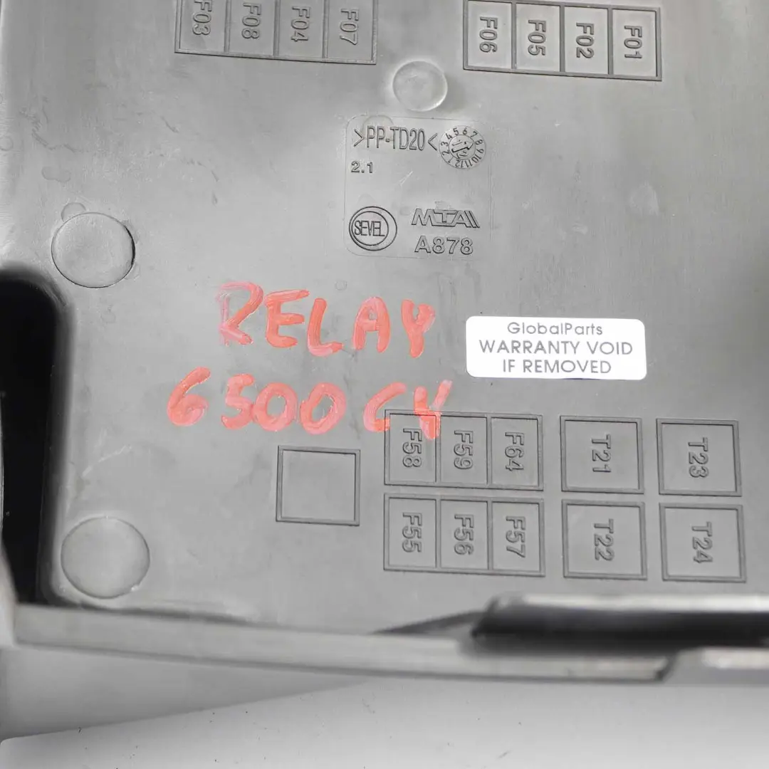  Citroen Relay Peugeot Boxer Fuse Relay Electrical Box Housing Cover - SKU 6500CY - Part number 6500CY