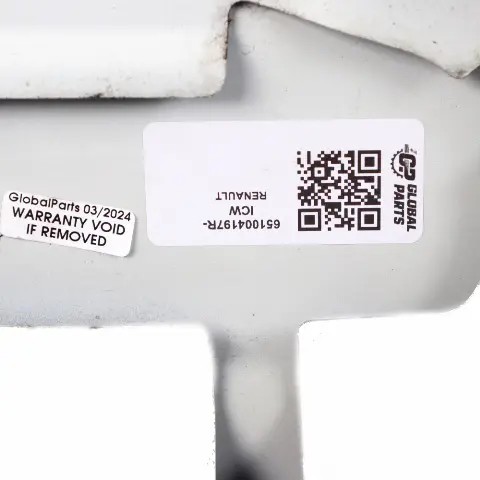 Mk3 Hood Bonnet Covering Panel Trim Ice White - 389 to Renault Trafic with Part number 651004197R Renault Trafic Mk3 Hood Bonnet Covering Panel Trim Ice White - 389 - SKU 651004197R-ICW - Part number 651004197R