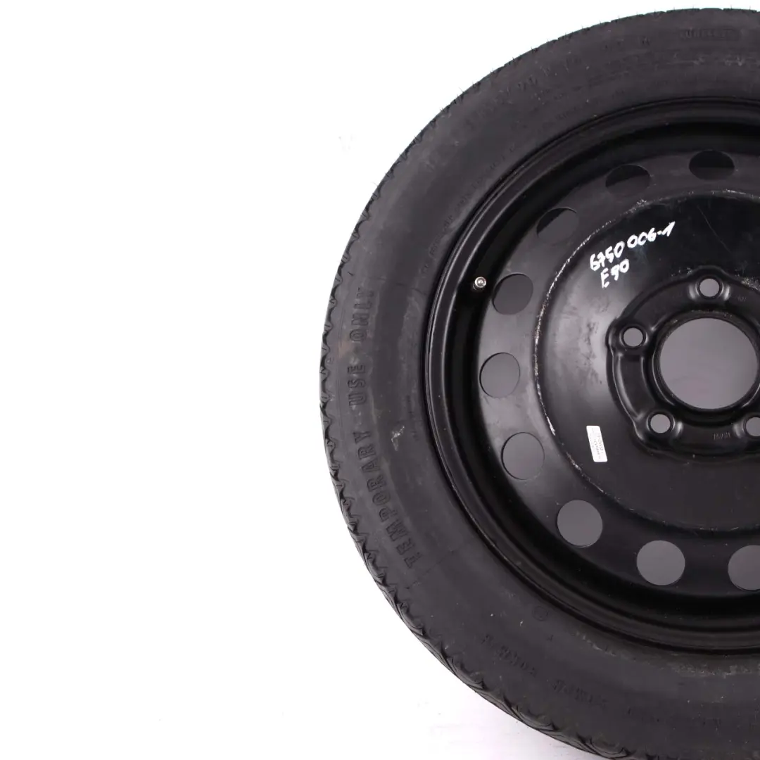  Roue de secours BMW E46 Compact Steel Black 115/90 R16 16" 3J ET:32 - SKU 6750006-1 - Numéro de pièce 6750006
