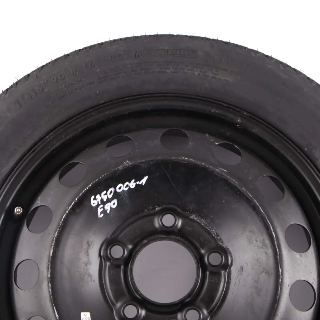 Spare Wheel BMW E46 Compact Steel Black 115/90 R16 16" 3J ET:32 to with Part number 6750006 Spare Wheel BMW E46 Compact Steel Black 115/90 R16 16" 3J ET:32 - SKU 6750006-1 - Part number 6750006