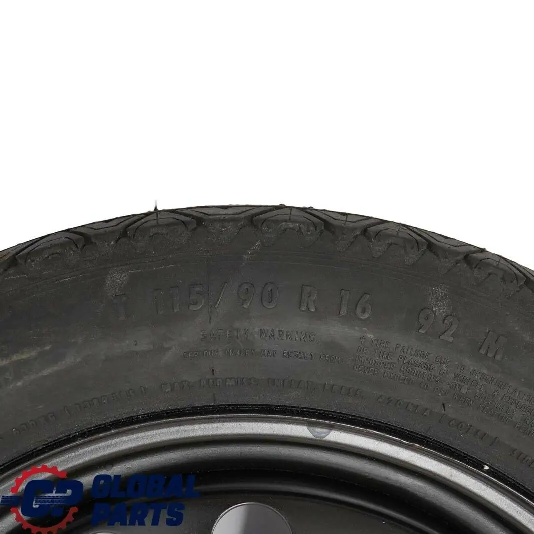 Roue Secours Acier Noir 115/90 R16 16" pour BMW E46 Compact à propos du numéro de pièce 6750006 BMW E46 Compact Roue Secours Acier Noir 115/90 R16 16" - SKU 6750006 - Numéro de pièce 6750006