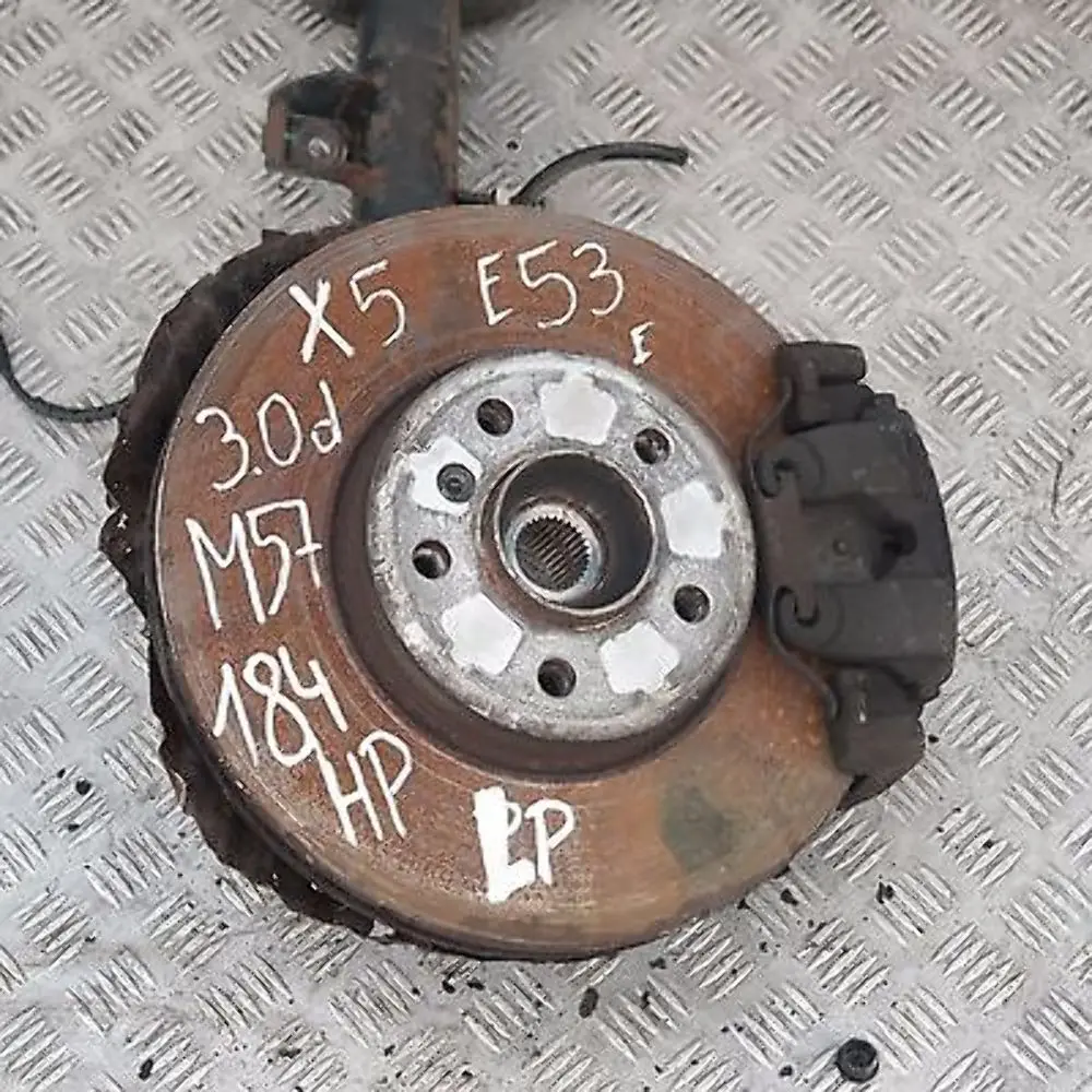 BMW X5 Series E53 3.0d FRONT LEFT LEG SUSPENSION AXLE BRAKE DISC HUB COMPLETE - SKU 6750359 - Part number 6750359