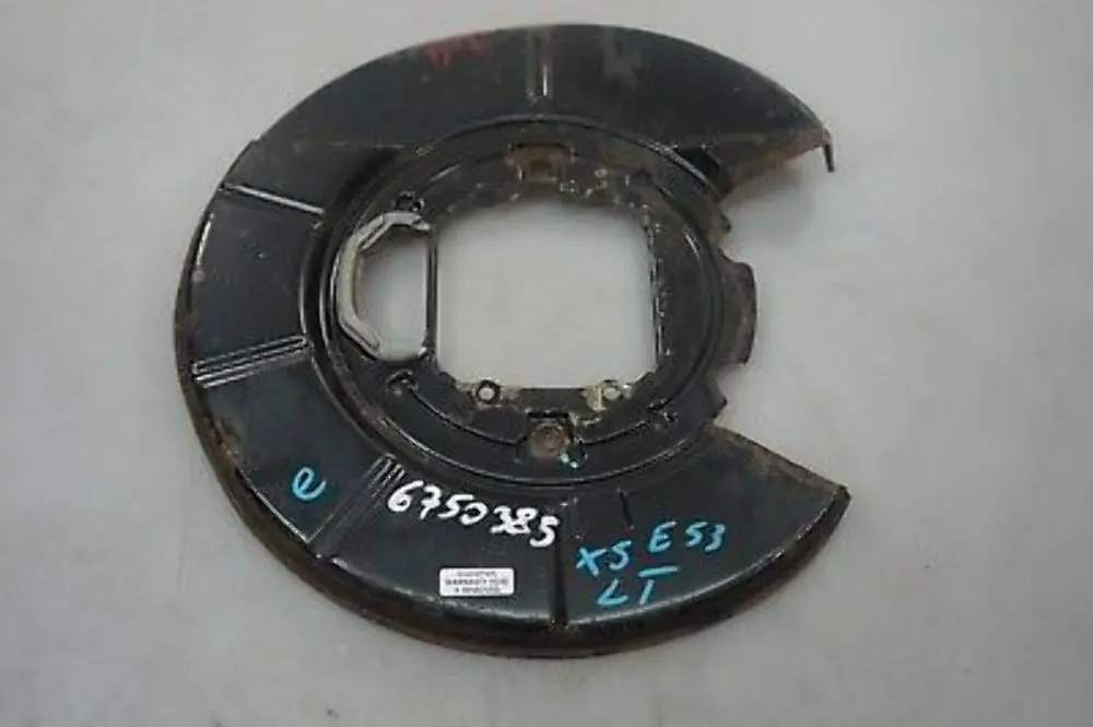 BMW X5 E53 Cubierta Placa Protección Disco Freno Trasero Izquierdo - SKU 6750385 - Número de pieza 6750385