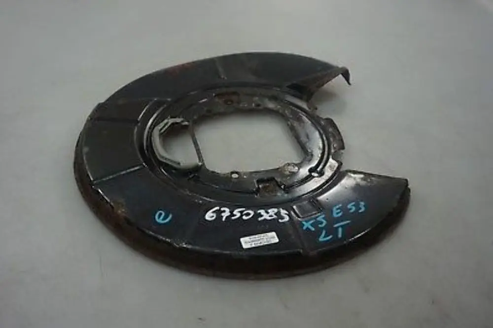 Left N/S Brake Disc Protection Plate Cover to BMW X5 SERIES E53 Rear with Part number 6750385 BMW X5 SERIES E53 Rear Left N/S Brake Disc Protection Plate Cover - SKU 6750385 - Part number 6750385