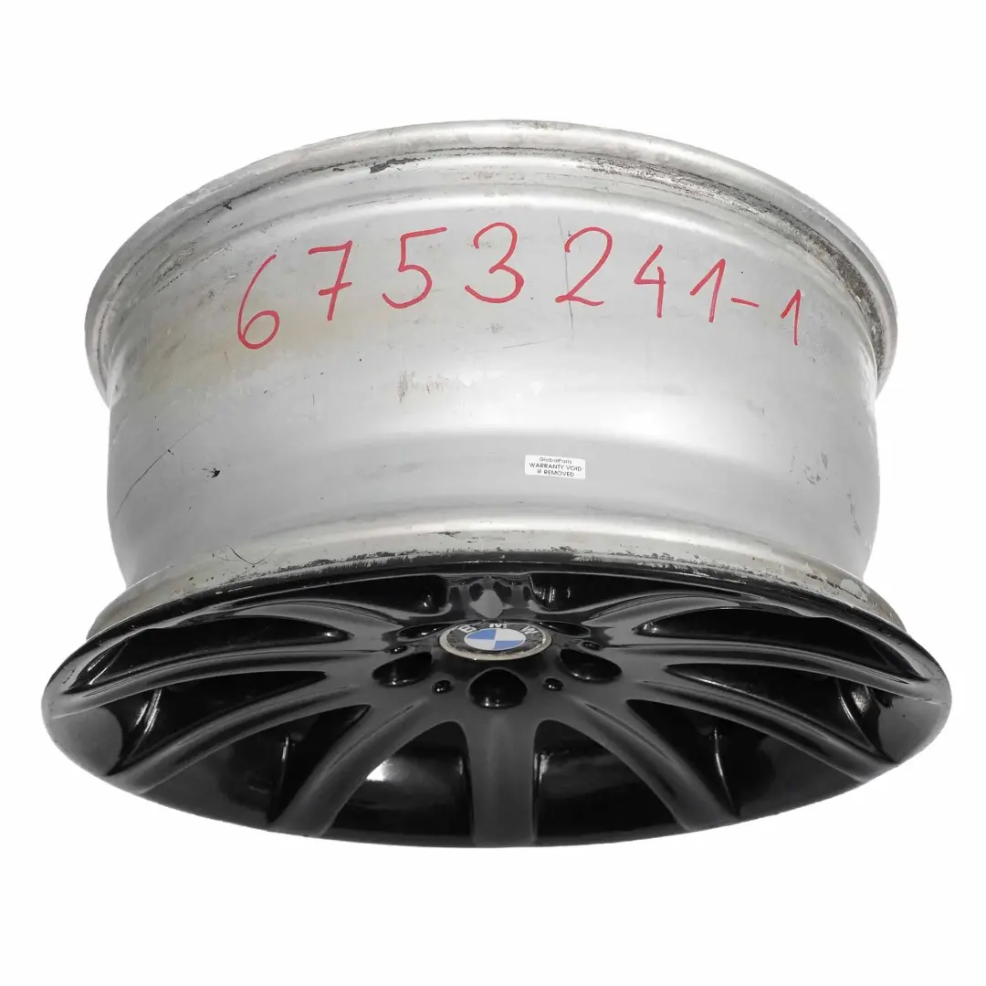 Vorne Felge Alufelge 19" Schwarz Rad Sternspeiche 95 ET:24 9J für BMW E65 mit Teilenummer 6753241 BMW E65 Vorne Felge Alufelge 19" Schwarz Rad Sternspeiche 95 ET:24 9J - SKU 6753241-1 - Teilenummer 6753241