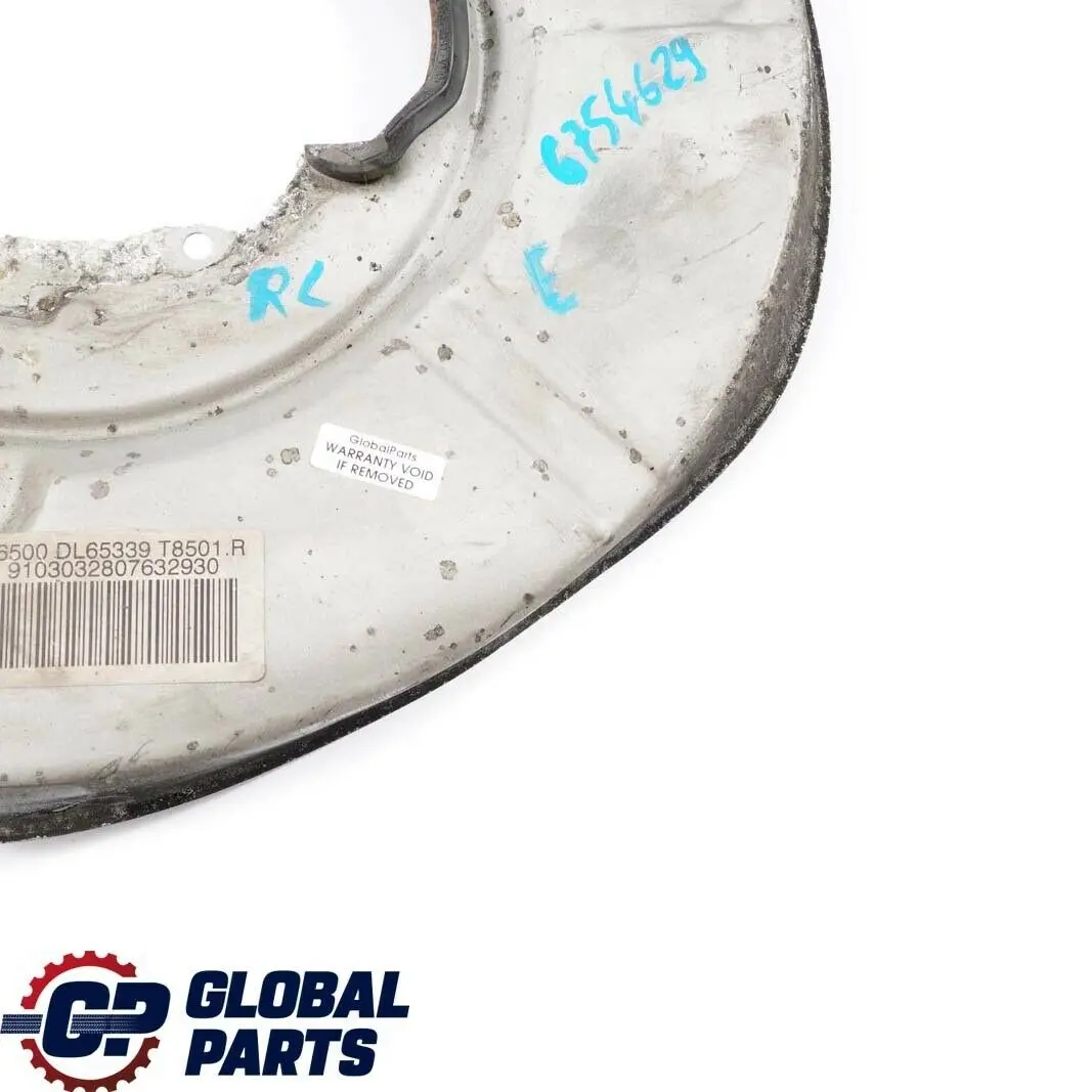 Left N/S Brake Disc Protection Plate to BMW E60 M5 E63 M6 E65 Rear with Part number 6754629 BMW E60 M5 E63 M6 E65 Rear Left N/S Brake Disc Protection Plate - SKU 6754629 - Part number 6754629