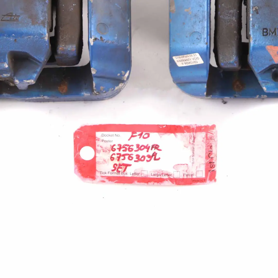 Brake Caliper Set BMW E60 E63 530d 530i 645i Front Left Right N/O/S Housing Set to with Part number 6756303 Brake Caliper Set BMW E60 E63 530d 530i 645i Front Left Right N/O/S Housing Set - SKU 6756303-1 - Part number 6756303