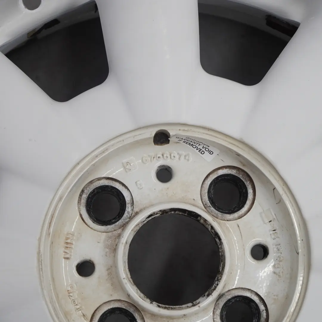 Llanta De aleacion blanca 15" ET:45 5,5J 8 radios 82 para Mini Cooper One R50 R52 R53 con número de pieza 6756674 Mini Cooper One R50 R52 R53 Llanta De aleacion blanca 15" ET:45 5,5J 8 radios 82 - SKU 6756674-1 - Número de pieza 6756674