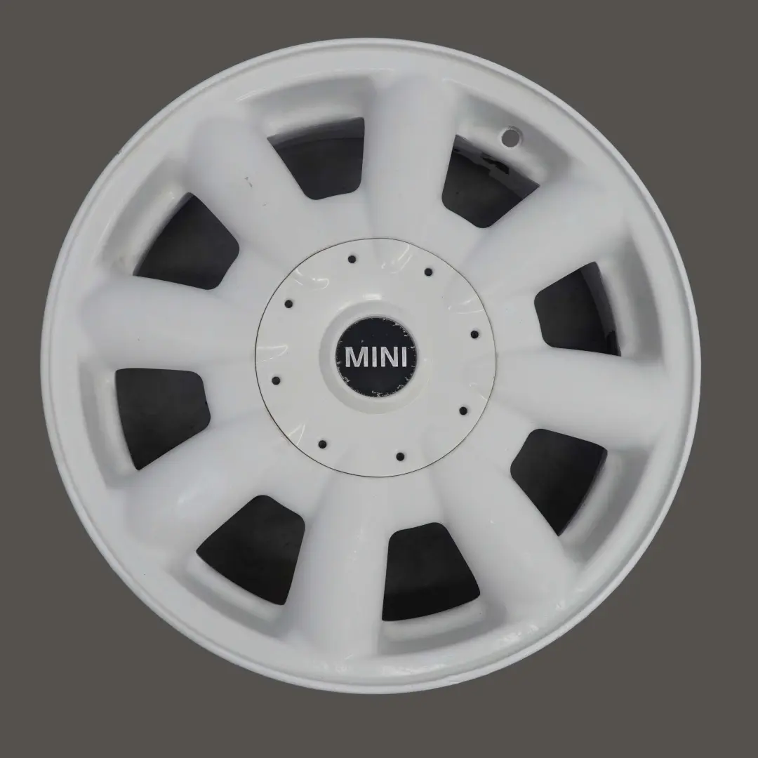 Llanta De aleacion blanca 15" ET:45 5,5J 8 radios 82 para Mini Cooper One R50 R52 R53 con número de pieza 6756674 Mini Cooper One R50 R52 R53 Llanta De aleacion blanca 15" ET:45 5,5J 8 radios 82 - SKU 6756674-1 - Número de pieza 6756674