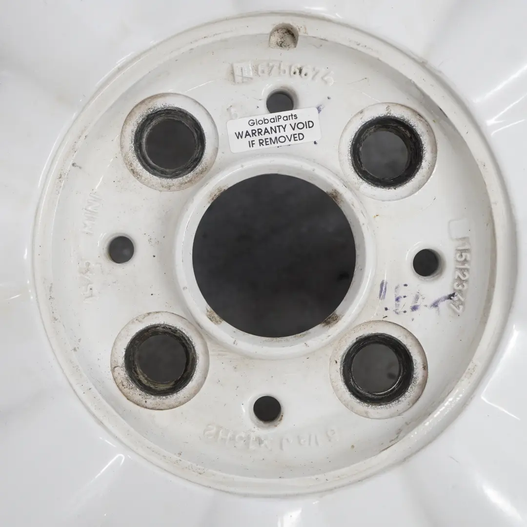 White Wheel Alloy Rim 15" ET:45 5,5J 8-Spoke 82 to Mini Cooper One R50 R52 R53 with Part number 6756674 Mini Cooper One R50 R52 R53 White Wheel Alloy Rim 15" ET:45 5,5J 8-Spoke 82 - SKU 6756674-3 - Part number 6756674