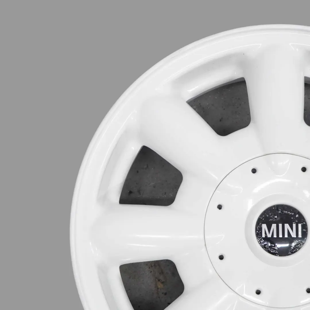 White Wheel Alloy Rim 15" ET:45 5,5J 8-Spoke 82 to Mini Cooper One R50 R52 R53 with Part number 6756674 Mini Cooper One R50 R52 R53 White Wheel Alloy Rim 15" ET:45 5,5J 8-Spoke 82 - SKU 6756674-3 - Part number 6756674