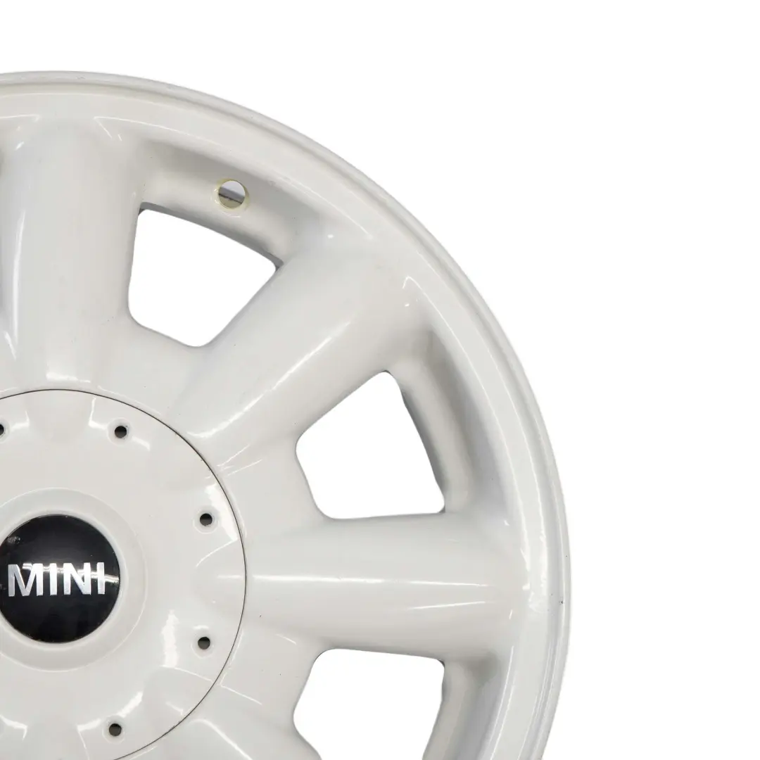 White Wheel Alloy Rim 15" ET:45 5,5J 8-Spoke 82 to Mini Cooper One R50 R52 R53 with Part number 6756674 Mini Cooper One R50 R52 R53 White Wheel Alloy Rim 15" ET:45 5,5J 8-Spoke 82 - SKU 6756674-4 - Part number 6756674