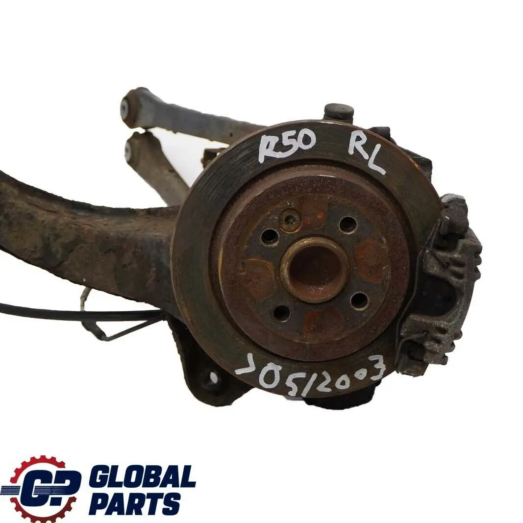Left N/S Leg Brake Suspension Hub to Mini Cooper R50 R52 R53 Cooper Rear with Part number 6769025 Mini Cooper R50 R52 R53 Cooper Rear Left N/S Leg Brake Suspension Hub - SKU 6769025-1 - Part number 6769025