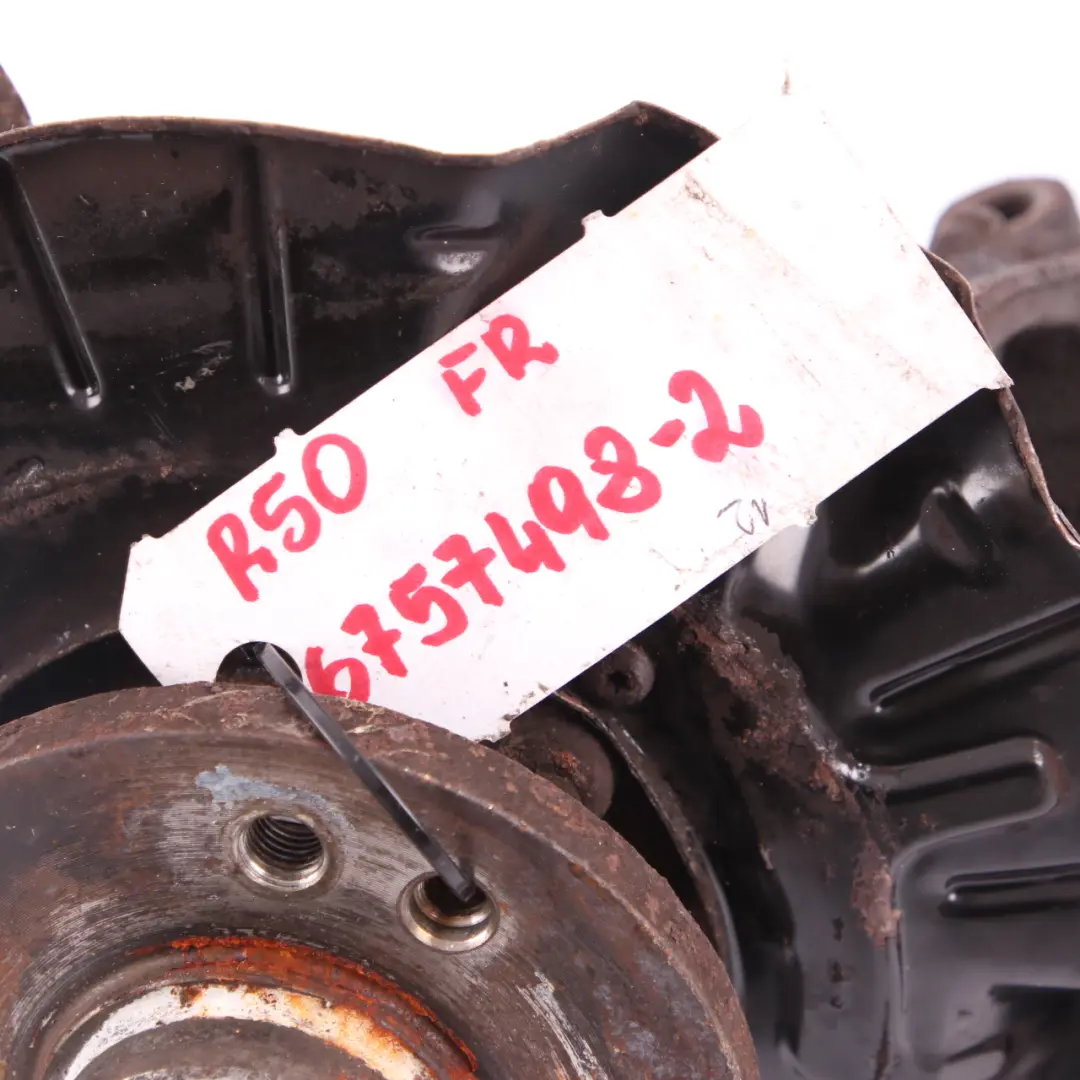 Zwrotnica Piasta Przód Prawa do Mini R50 R52 R53 o numerze 6757498 Mini R50 R52 R53 Zwrotnica Piasta Przód Prawa - SKU 6757498-2 - Numer Części 6757498