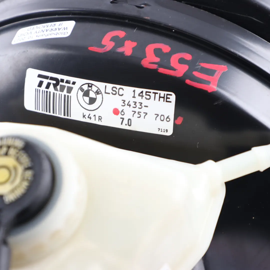 Brems Kraft Verstärker Haupt Brems Zylinder für BMW X5 E53 mit Teilenummer 6757706 BMW X5 E53 Brems Kraft Verstärker Haupt Brems Zylinder - SKU 6757706 - Teilenummer 6757706
